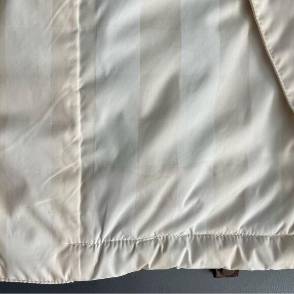 Burton Duchess Cream White Checked Insulated Ski Jacket Faux Fur Collar Size XS - Picture 16 of 16